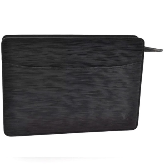 Louis Vuitton Epi Pochette Homme Black Vintage Clutch EUC - Picture 1 of 17